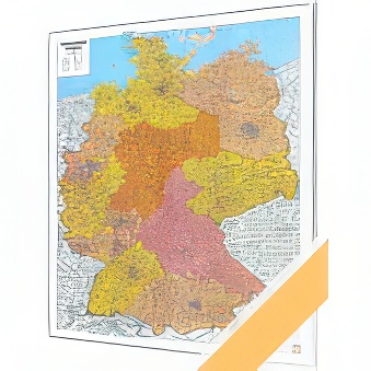 NIEMCY - mapa magnetyczna z kodami pocztowymi 94 x 127 cm