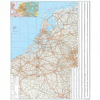 BENELUKS - mapa magnetyczna drogowa 100 x 140 cm