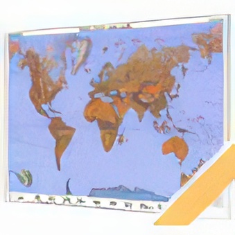 ŚWIAT - mapa magnetyczna fizyczna 118 x 82 cm
