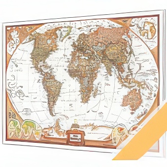 World magnetic political map National Geographic exclusive 117 x 77 cm