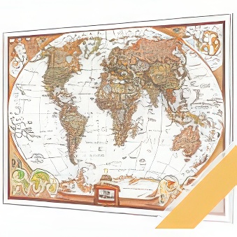 World magnetic political map National Geographic exclusive 186 x 120 cm
