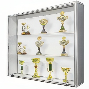 Showcase for the cups with two shelves 150 x 110 x 25 cm
