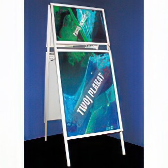 Potykacz reklamowy dwustronny z dwiema ramami A1 (59,4 x 84 cm) i A2 (42 x 59,4 cm)