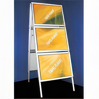 A-Board double sided with three frames 6 x A2 (42 x 59,4 cm)