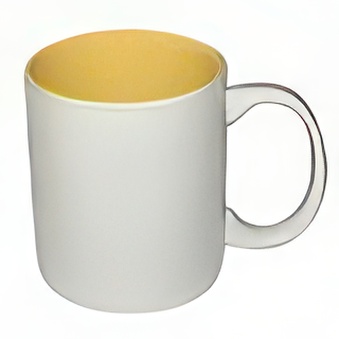 Mug for sublimation yellow inside