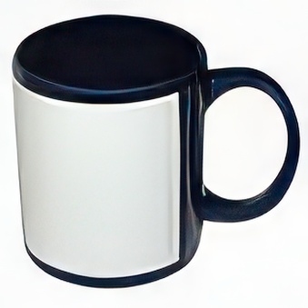 Mug for sublimation printout - dark blue with white area