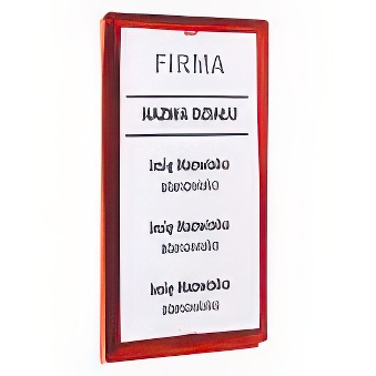 Tabliczka przydrzwiowa 7 x 11 cm czerwona