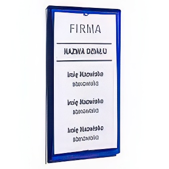 Tabliczka przydrzwiowa 7 x 11 cm niebieska