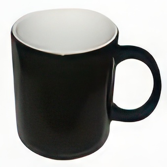 Thermo mug changing colours for for sublimation printout - black