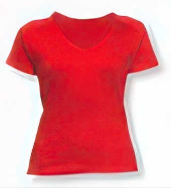 Classic V-neck Women red T-shirt for print L