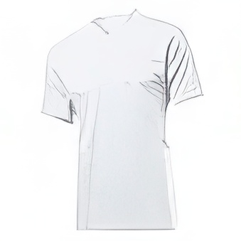 Classic V-neck Men biała koszulka reklamowa do nadruku L