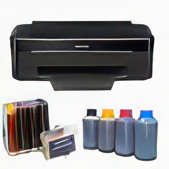 Epson Stylus S 22 printer for sublimation, set includes CISS and inks