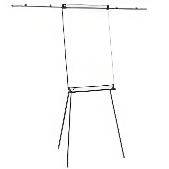 Flipchart magnetyczno-suchościeralny tripod z dwoma rozkładanymi ramionami