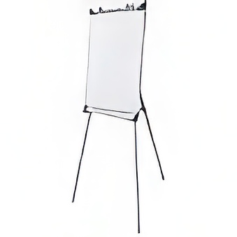 Flipchart tripod, magnetic-drywipe surface