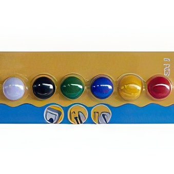 Circle magnets, blister pack, assorted (diameter 20mm) - pack of 6