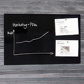 Glass magnetic board black Artverum 100 x 65 cm