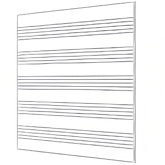 Whiteboard with staff printed 85 x100 cm