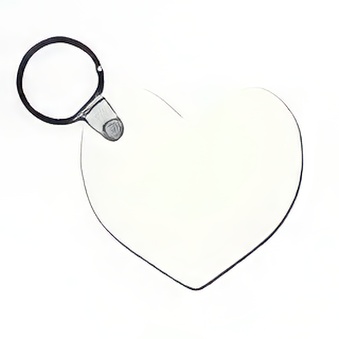 Key ring heart for sublimation