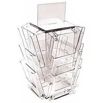 Swivel leaflet holder 12 x A4