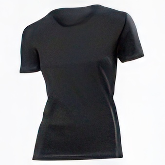 Classic Women black T-shirt for print S