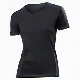 Classic Women black T-shirt for print M