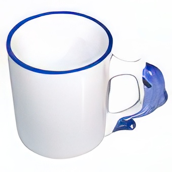 Mug with animal handle for printout sublimation - delphin