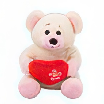 Teddy bear with heart for printing