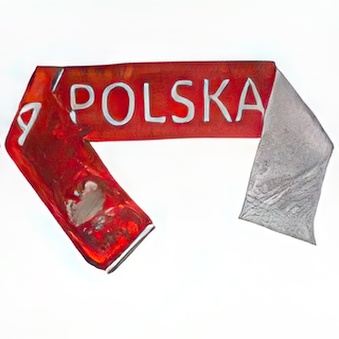 Szalik "Polska" biało-czerwony