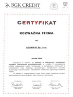 Certyfikat - Rozwa�na Firma