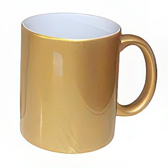Kubek do sublimacji  - perłowy połysk zewnętrzny, złoty, 330 ml