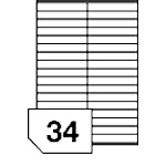 Self-adhesive labels for all types of printers - 34 labels on a sheet