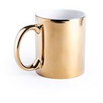 Glossy metallic mug for sublimation and laser engraving - gold