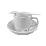 Cup with saucer and spoon for sublimation