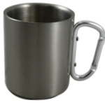 Metal inox mug for sublimation and engraving outprint with handle carabiner type