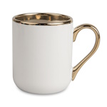 Coffee mug for sublimation with gold handle