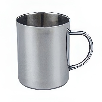Kubek metalowy do sublimacji i graweru, srebrny, 300 ml