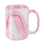 Big, marble sublimation mug - pink