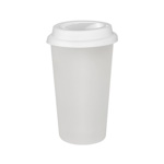 Thermo, glass sublimation frosted mug, with a lid