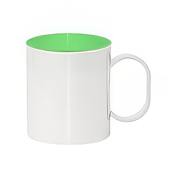 Kubek plastikowy do sublimacji i graweru, nietłukący, zielony, 330 ml