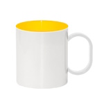 Plastic unbreakable mug for sublimation overprint