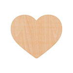 Plywood mugs pad for sublimation and engraving - heart