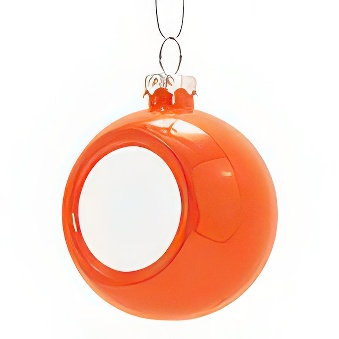 Bombka choinkowa do sublimacji, kolor - pomarańczowy, 6 cm