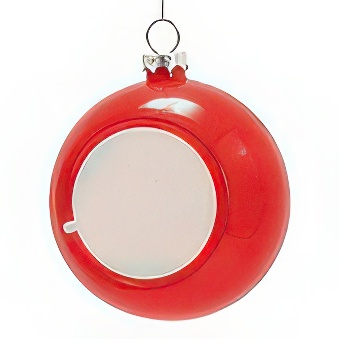 Bombka choinkowa do sublimacji, kolor - czerwony, 7,8 cm