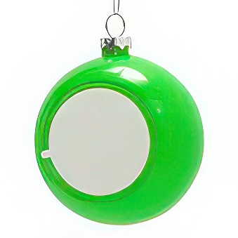 Bombka choinkowa do sublimacji, kolor - zielony, 7,8 cm