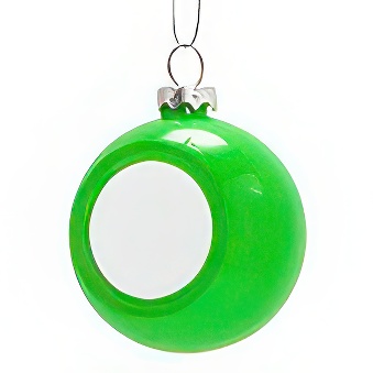 Bombka choinkowa do sublimacji, kolor - zielony, 6 cm