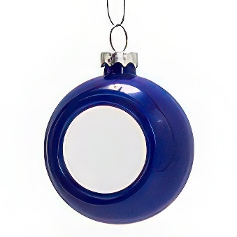 Bombka choinkowa do sublimacji, kolor - niebieski, 6 cm