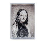 Liquid photo frame - silver glitter