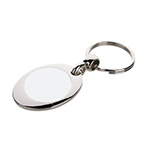 Metal keyring for sublimation and engraving with coin