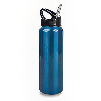 Metalowa butelka z ustnikiem do sublimacji i graweru, niebieska, 800 ml