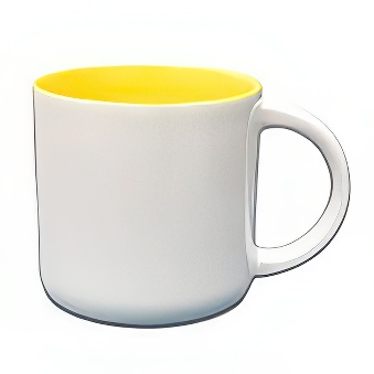 Kubek do sublimacji - żółte wnętrze, 400 ml